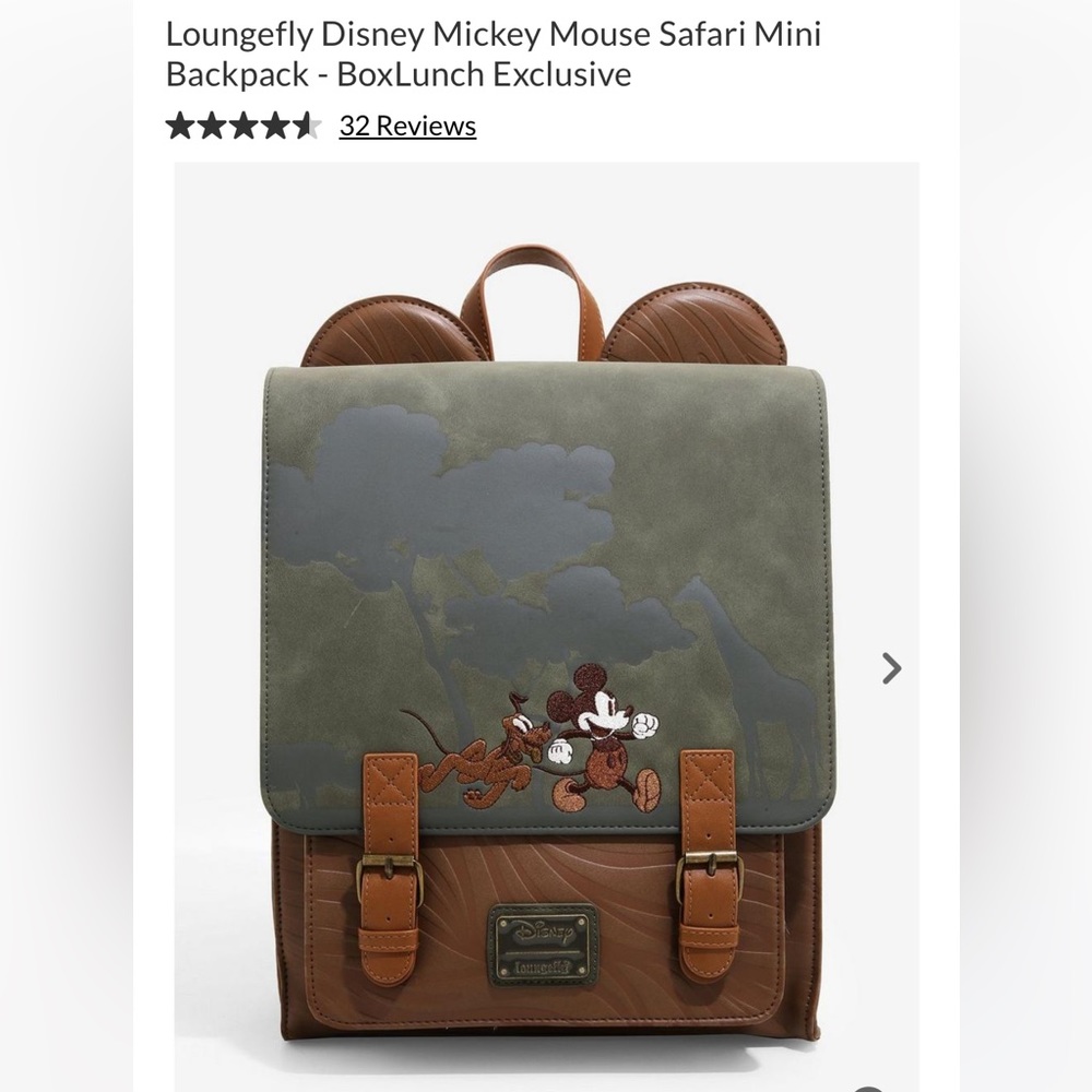 Loungefly Disney Mickey Mouse Safari Mini Backpack